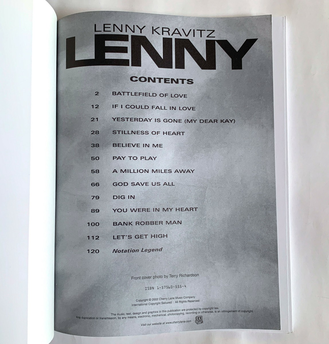 LENNY KRAVITZ Lenny JAPAN BAND SCORE BOOK B01 | eBay
