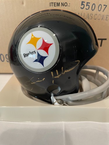 Ernie Holmes Signed Pittsburgh Steelers 2-Bar Mini Helmet Steel Curtain TriStar - Picture 2 of 7