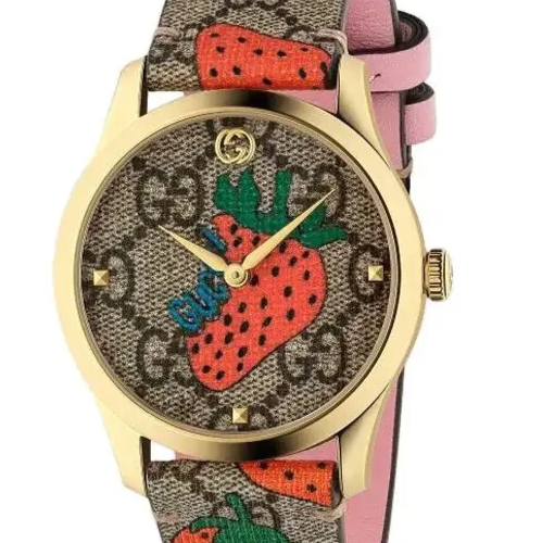 Gucci G-Timeless Limited Edition Strawberry Watch Swiss Made Sapphire Crystal-image
