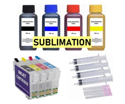   Nachfüllbare Patronen T16 XL + 400 ml Sublimationstinte für WF-2010 WF-2110 