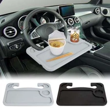 Car Steering Wheel Tray Desk Two Sided For Laptop Drink Food Work Table Holder