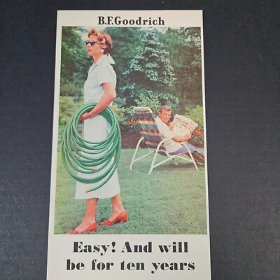 1957 BF Goodrich Koroseal Garden Hoses Vintage Print Ad Akron OH Pretty Woman