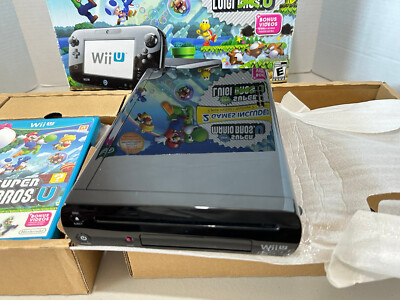 Nintendo Wii U Mario & Luigi Deluxe Set 32 GB Black Console (NTSC) for sale  online