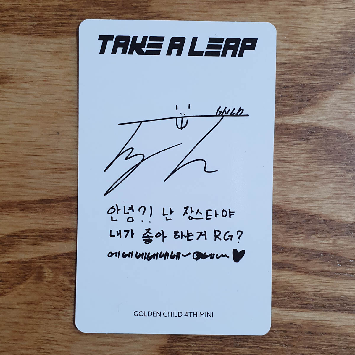 Jangjun Official Photocard Golden Child 4th Mini Album Take A Leap