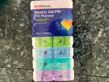 Weekly Am/Pm Pill Planner removable weekly compartments, unopened box