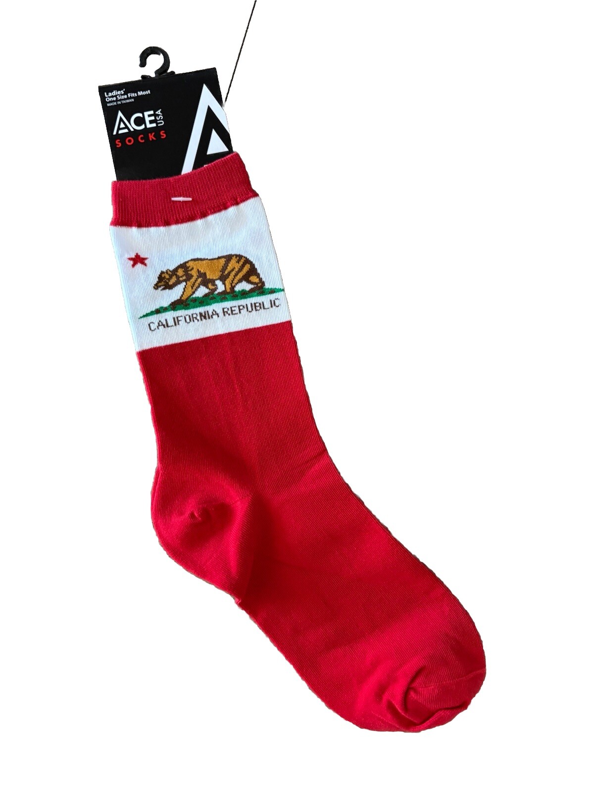 Ace USA California Flag Adult Novelty Socks