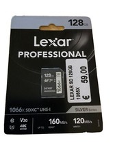 Lexar Professional 1066x 128GB microSDXC UHS-I Card w/SD Adapter Silver Series