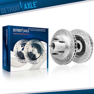 Front Drilled Slotted Brake Rotors for Chevy C1500 Tahoe Express 1500 GMC Yukon
