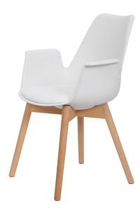 Stuhl Stuhle Bequem Armlehne Holz Retro Modern Design Weiss 2er Set Ebay