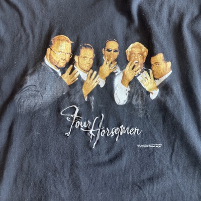 Vtg 1999 4 Four Horsemen Shirt L Ric Flair Arn Benoit Mongo Malenko Embroidered