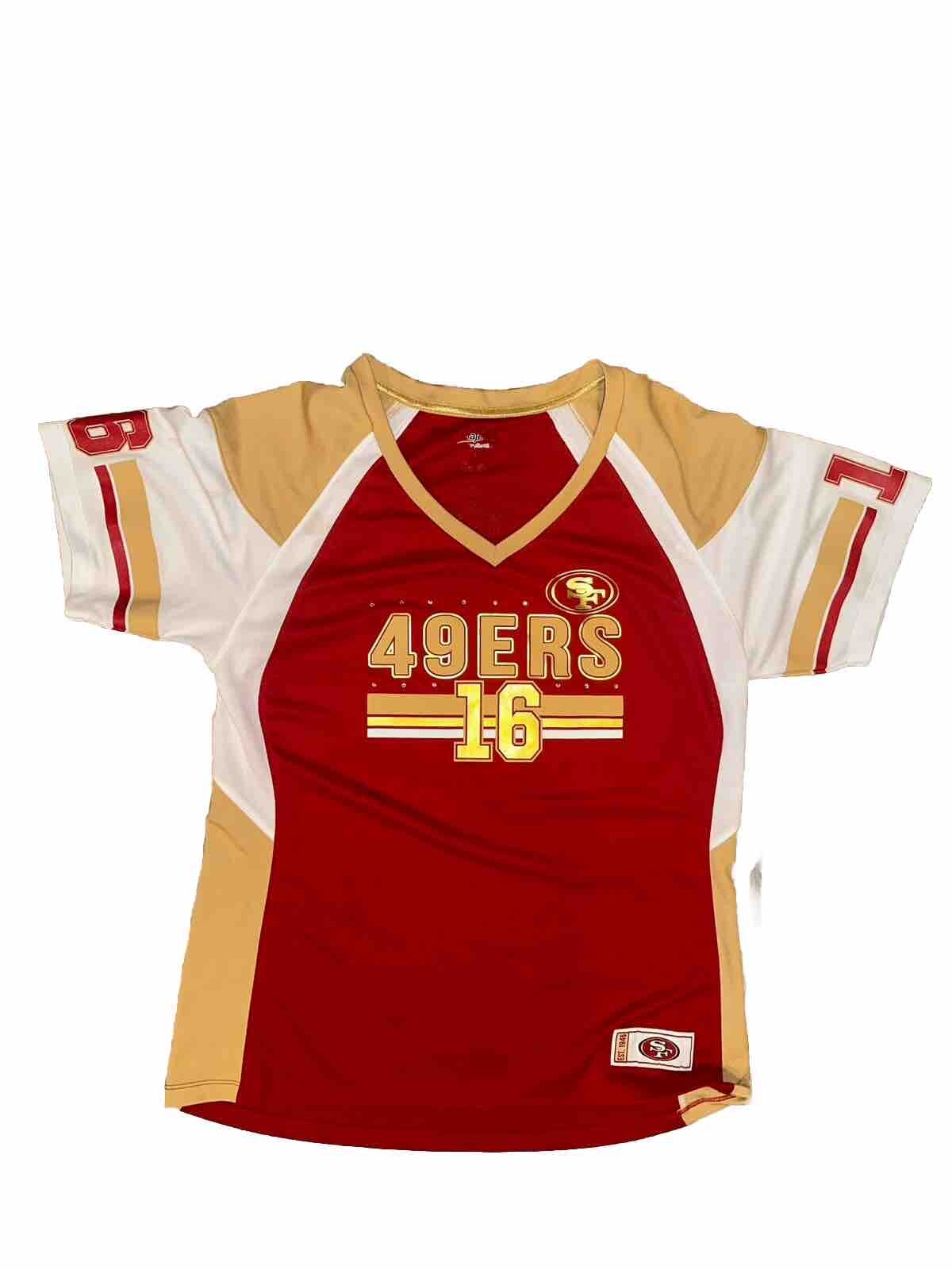 Joe Montana majestic San Fransisco 49ers bedazzled jersey 16 Ladies