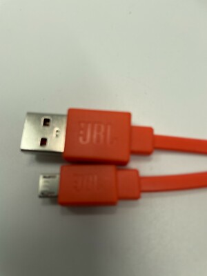 Genuine JBL Orange short Micro USB Charging charge Cable 1foot