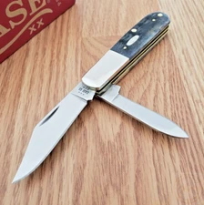 Case XX Barlow Worn Crandall Pocket Knife Carbon Steel Blades Gray Bone Handle