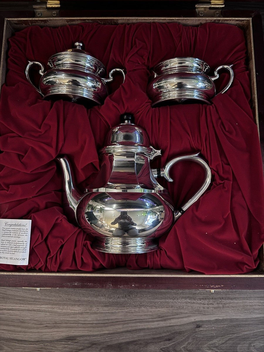 SELANGOR PEWTER ティーセット Never Used Vintage ROYAL SELANGOR PEWTER 1885 Style Tea Set