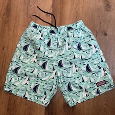 Vineyard Vines Swimsuit Swim Trunks Mens Shorts Medium Board Sailboat Print