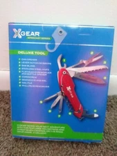 XGear Sprocket Series Survival Multi Function Tool Compass LED Light Knife teal