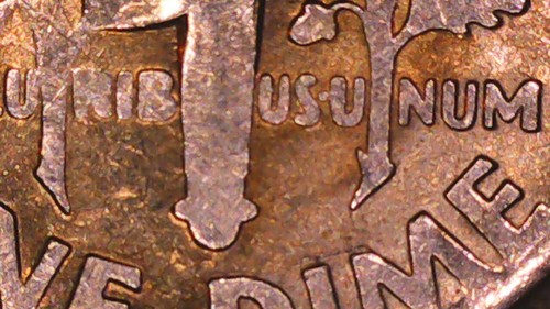 2018 P Roosevelt Dime obv&rev Einzugsfehler, Rev getönt #DI-009 - Bild 15 von 18