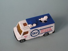 Matchbox Mercedes TV Noticias Van Sky TV Raro Pre-Pro AMBER Ventana 70mm UB b