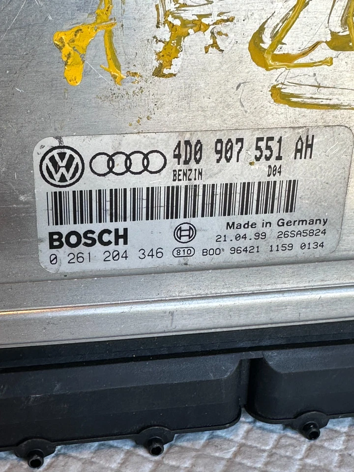 AUDI A6 1999 ordenador cerebro motor control ecu módulo ecm 4D0 907 551 AH (AA 241 Foto 2 de 4