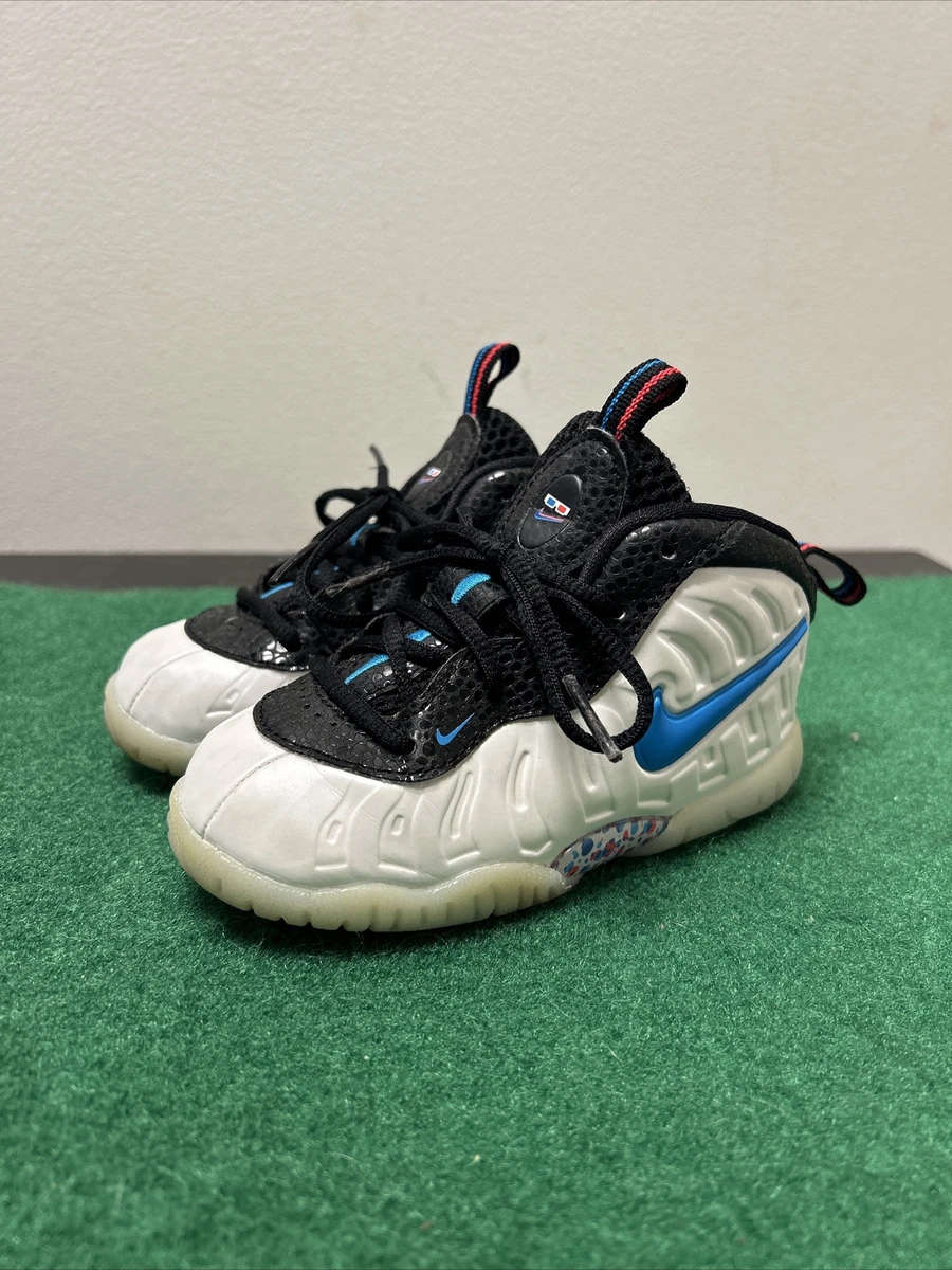 Nike Little Posite Pro TD 3D Safari Sneakers 843769 102 White