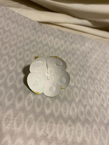 Vintage Dollhouse Miniature Hanging Floral Lamp Handmade - Picture 4 of 4
