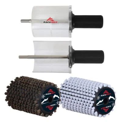 RaceWax Roto Bürste Nylon Rosshaar Set Rotorbürste 120mm Rotobürste Speed Stick