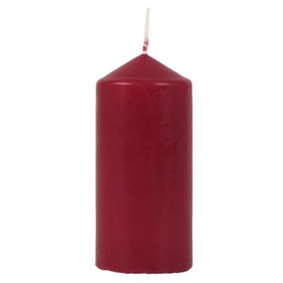 Stumpenkerze bordeaux Adventskerzen Weihnachtskerze Stumpen Kerze Deko 12,5cm