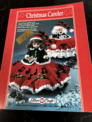 Faser Handwerk Häkelanleitung Weihnachtsmann 13'' Puppen Outfit FCM224. NEU!