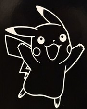 New Pikachu Pok mon Decal Sticker Vinyl Handmade Permanent Choose Color 4  