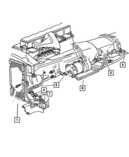 Engine Oil Cooler Hose Mopar 52028633