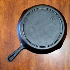 Vintage Lodge #8 (3) Cast Iron Skillet 3 Notch Heat Ring Mid 40's-50's RESTORED