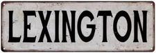 LEXINGTON Vintage Look Rustic Metal Sign City State 106180041241