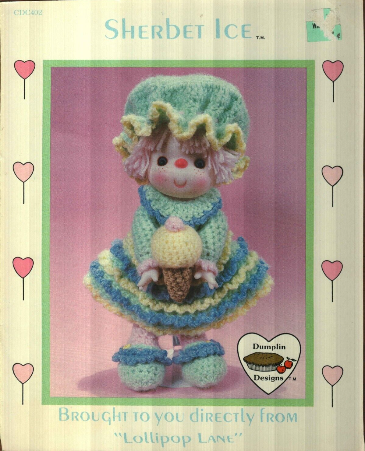 USED SHERBET ICE DOLL DUMPLIN DESIGNS LOLLIPOP LANE CROCHET PATTERN ...