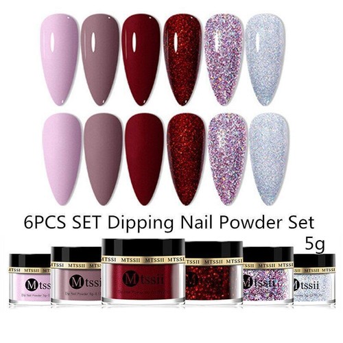 Juego de polvo de uñas de inmersión de 5 g sistema de inmersión en polvo brillo de uñas desnudo kit de uñas arte - Imagen 14 de 77