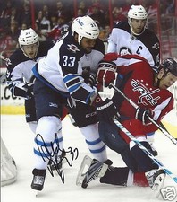 DUSTIN BYFUGLIEN WINNIPEG JETS SIGNED 8X10 PHOTO W/COA #1
