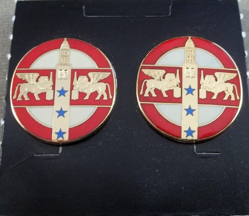 US Army 22nd Support Group Unit Crest Insignia - New Pair - 第 1/1 張圖片