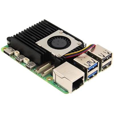 BESUCHE DEN GEEKWORM-STORE H505 Active Cooler Fan for Raspberry Pi 5, Aluminum Heatsink with Blower PWM Fan