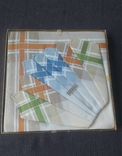 Coffret de 12 Mouchoirs Homme Vintage - Fil à Fil Pur Coton - NEUFS