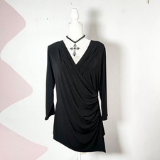 Black Asymmetrical Top Gothic Whimsigoth Mall Goth Emo Grunge Large