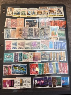Middle East Nice Group of MH & Used Stamps on 2 Stockcards