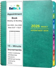 2026 Appointment Book - January - December 2026, Appointment Planner with Weekly