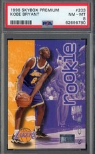🔥1996 Skybox Premium #203 Kobe Bryant Lakers RC Rookie HOF PSA 8 NM-MT🔥