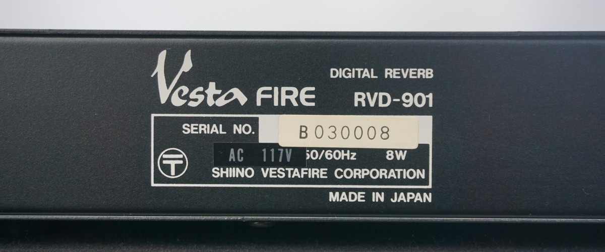 Vesta Fire RVD 901 Digital Reverb 1u Rack Mount Effects (Pre