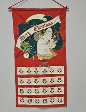 Vintage Christmas Advent Calendar Bear Santa Toys House of Hatten
