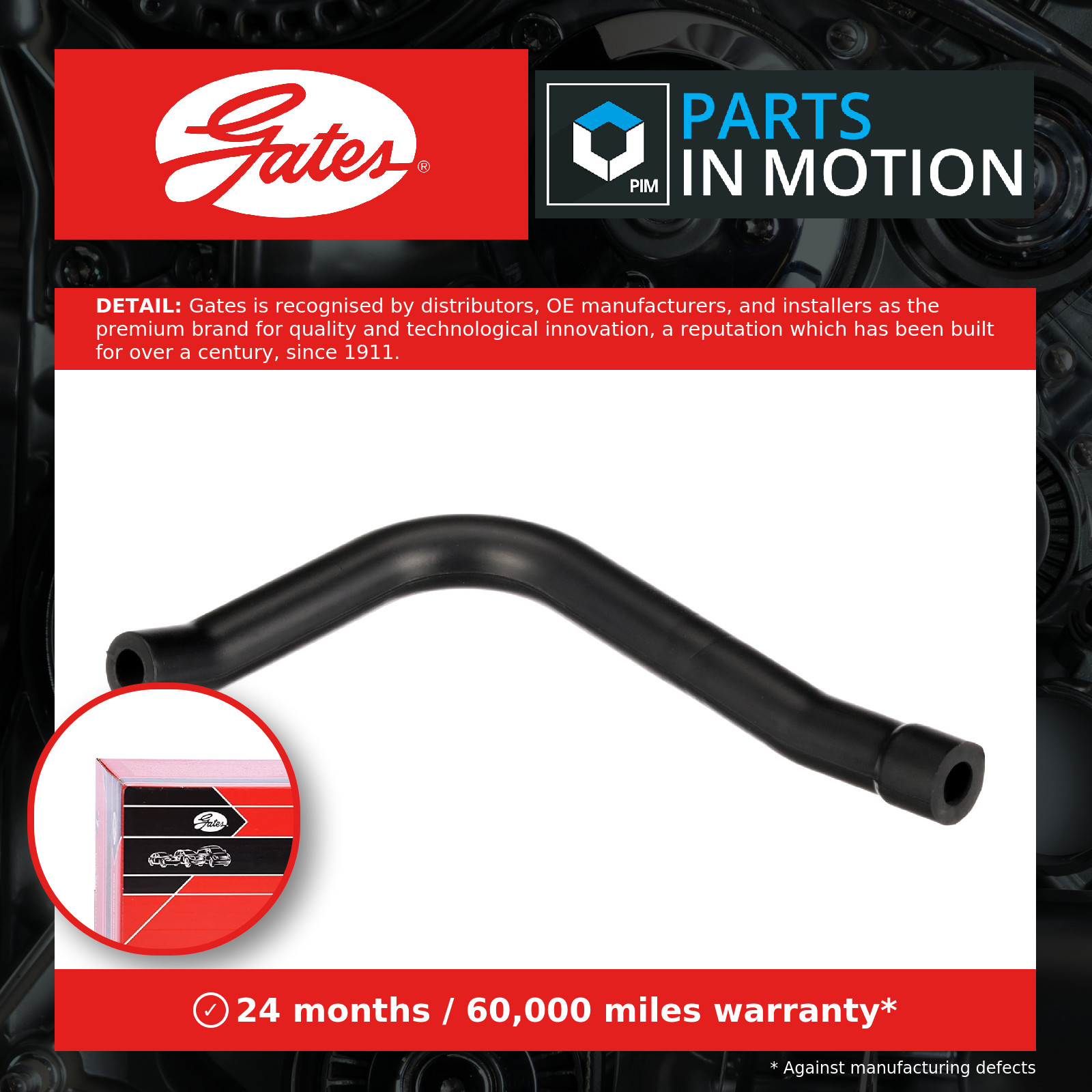 Crankcase Ventilation Hose For Mercedes-Benz 124 E-Class S-Class SL GATES EMH512 - Image 7