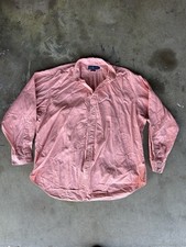 Vintage 90's Polo Ralph Lauren Blaire Shirt Button Down Heavyweight Salmon XXL