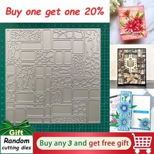 Textured Tiles 3D Dies Hot Foil for DIY Scrapbooking Embossing Crafts Stencils