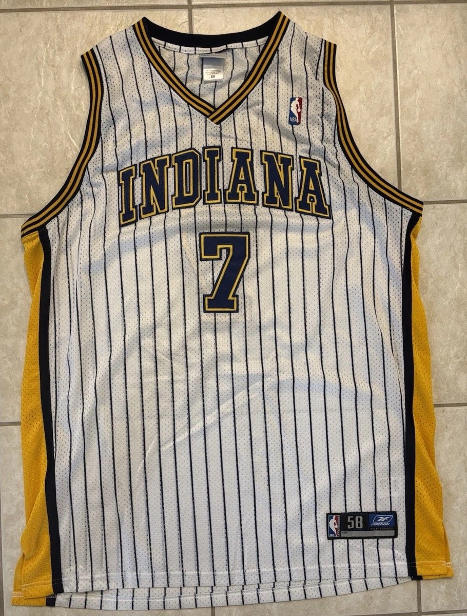 Reebok Authentic JERMAINE O'NEAL #7 Indiana Pacers Pinstripe