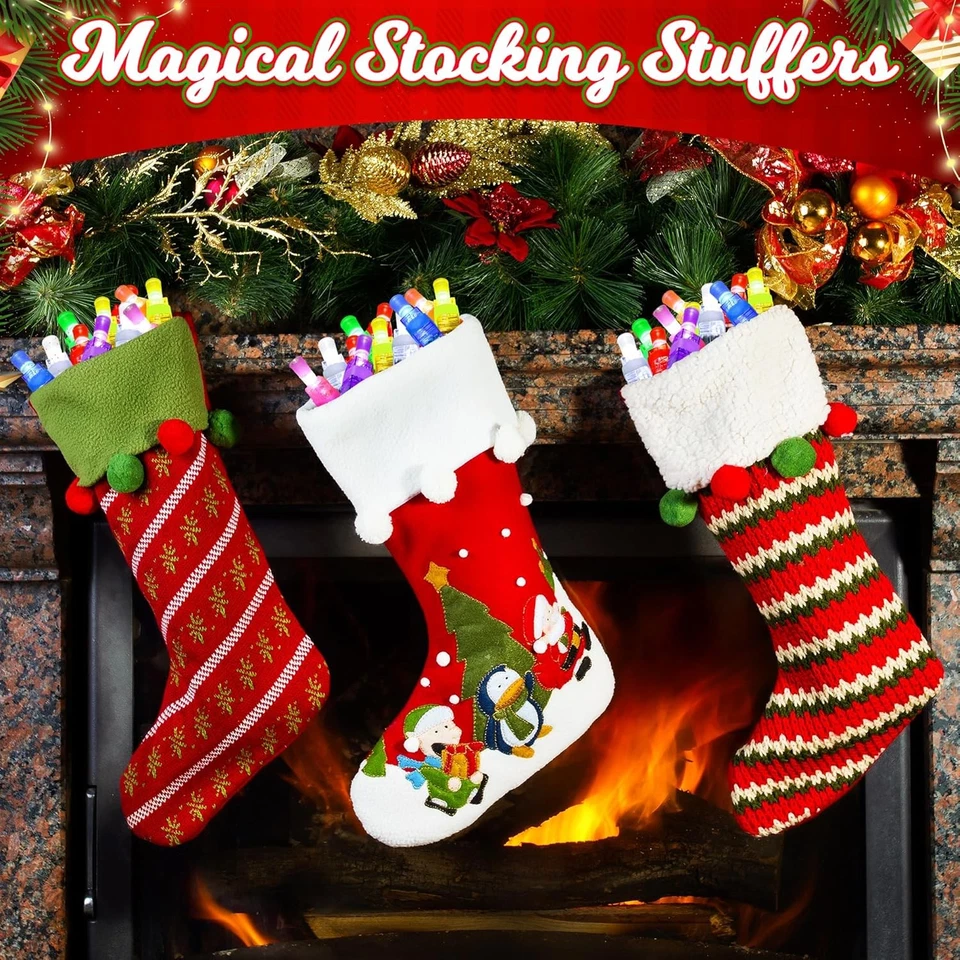 Favores de fiesta de Navidad, 32 luces de dedo bolsa de regalos rellenos para niños, luz a granel Foto 4 de 4