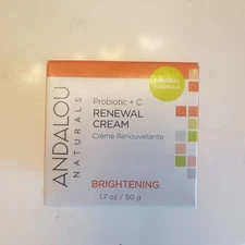 New ANDALOU naturals Probiotic + C RENEWAL CREAM 1.7oz Brightening NIB